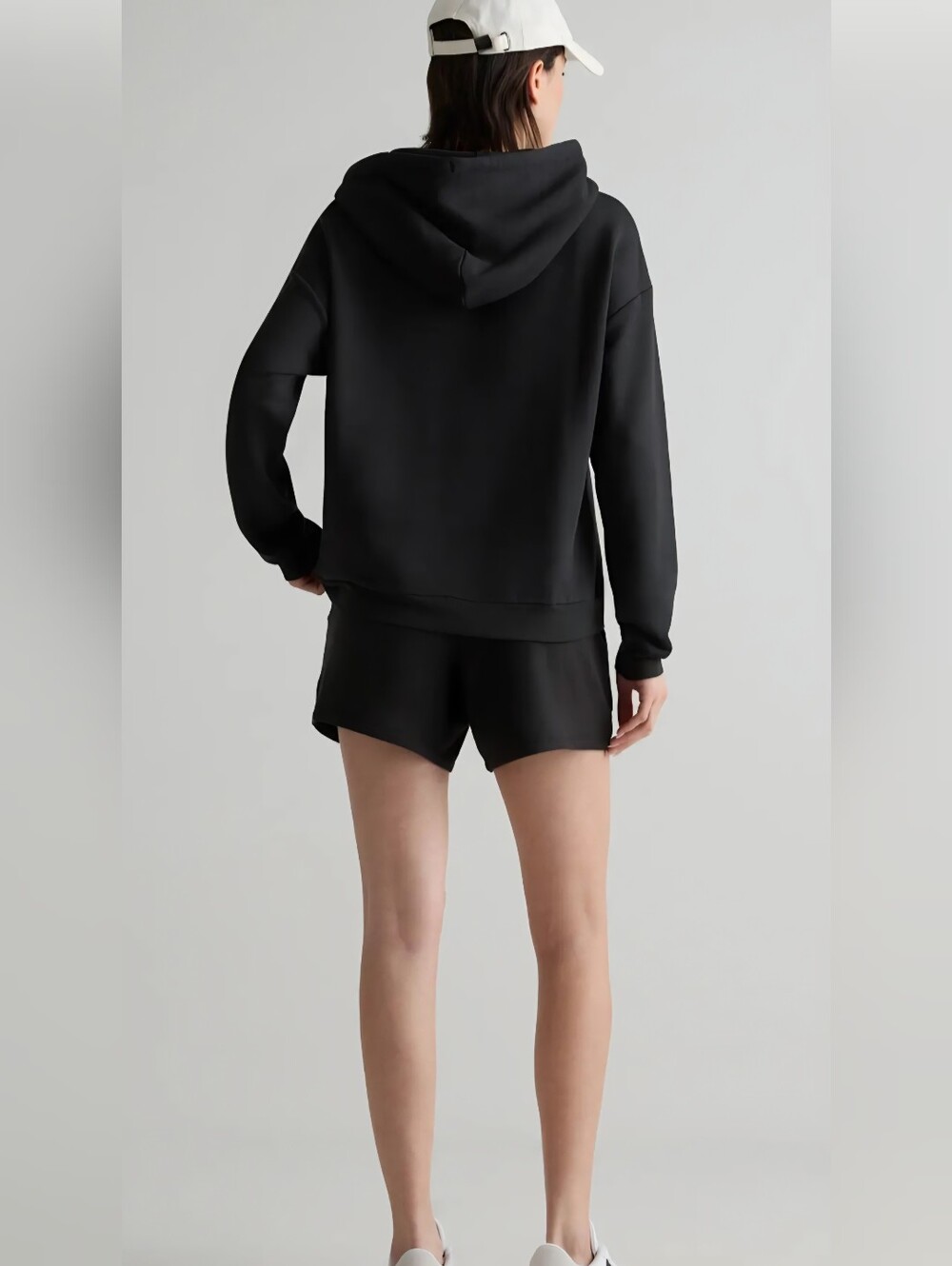 Quince Supersoft Pullover Hoodie Black Size XL Loungewear Cozy - Picture 2 of 7